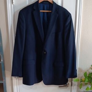 Hart Schaffner Marx HSM 1887 NVY BLAZER w Iconic Mounted Trumpeteer Logo Buttons